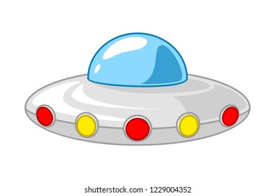 Simple Cartoon Ufo Stock Vector (Royalty Free) 1229004352 | Shutterstock