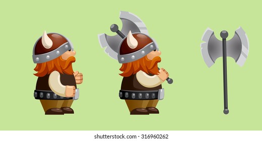 Simple cartoon viking