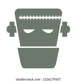 simple cartoon zombie head logo