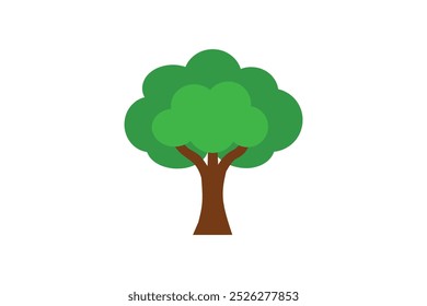 simple cartoon-style illustration of a single tree design
