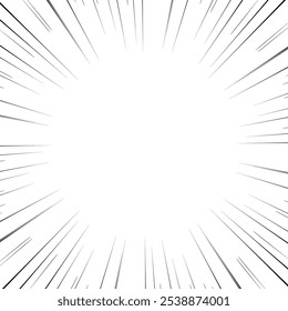 Simple cartoon-style radial concentration lines