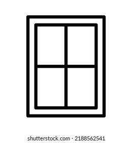 Simple Casement Window Line Art Vector Stock Vector (Royalty Free ...