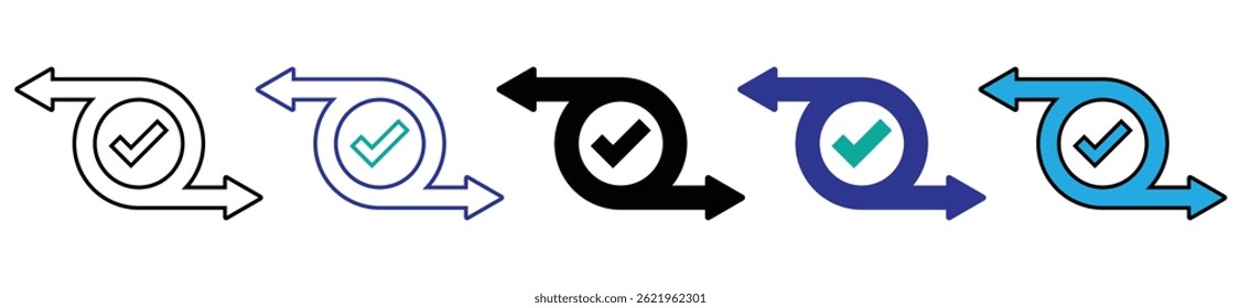 simple cash flow icon or easy transfer. icon set. 
