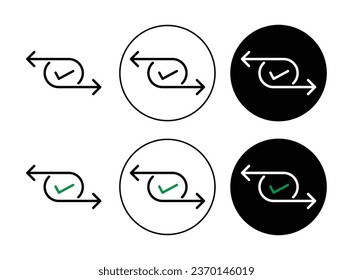 simple cash flow icon set in black filled and outlined style. suitable for UI designs
