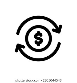 Simple Cashback icon. The icon can be used for websites, print templates, presentation templates, illustrations, etc