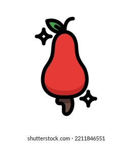simple cashew icon on isolated background