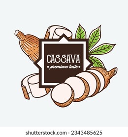 simple cassava packaging in an attractive style