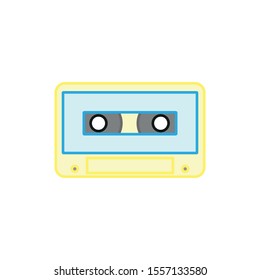 simple cassette tape icon vector shape
