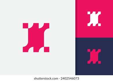 simple castle fortress logo design icon vector template