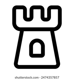 Simple Castle icon. The icon can be used for websites, print templates, presentation templates, illustrations, etc