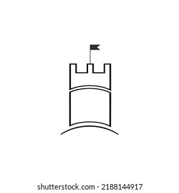 Simple castle icon. Logo company.