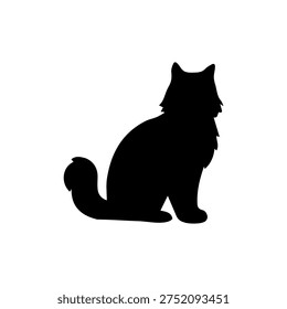 Simple cat animal silhouette icon
