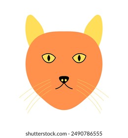 Simple cat face design illustration