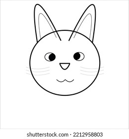 simple cat icon in white background