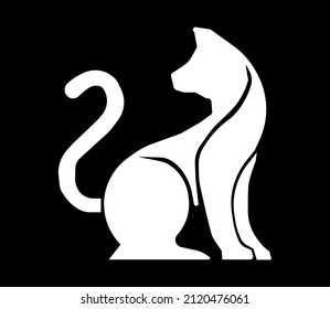 Simple cat logo, animal lover 