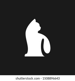 Simple Cat Logo, minimalist logo template design, Vector Illustration.