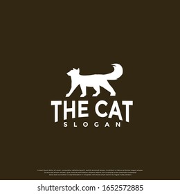 simple cat logo. modern icon, template design