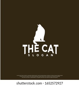 logo simple de un gato. icono moderno, diseño de plantilla