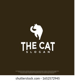 simple cat logo. modern icon, template design