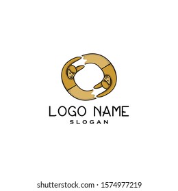 Simple Cat lover logo icon. Funny pet and human shape love silhouette vector. Kitten fans club and community design. Modern vintage look hand drawn line art style. Apply to web site, mobile phone apps