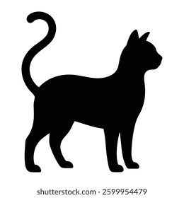 Simple cat Silhouette Illustration Clip Art
