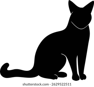 simple cat silhouette vector design