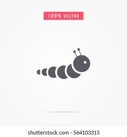 simple caterpillar icon design