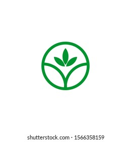 Simple CBD cannabis leaf icon logo design inspiration vector template