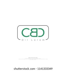 Simple CBD logo for branding identity. Vector image.