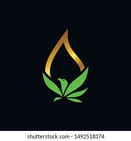 SImple CBD Oil Logo For A Healthy Cannabis Products, Medical And Cbd Industry.