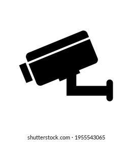 Simple cctv camera icon with white background