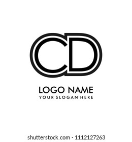 Simple CD initial Logo design template vector illustration