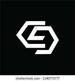 simple Ce, CG, CSG, CSe, S, initials geometric line art company logo 