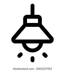 Simple Ceiling Lamp icon. The icon can be used for websites, print templates, presentation templates, illustrations, etc