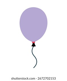 Globo simple de la celebración y del cumpleaños en diseño plano, Festiva y gráfico de la decoración del festival