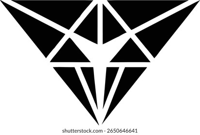Simples centrado geométrico triângulo forma logotipo design com simetria