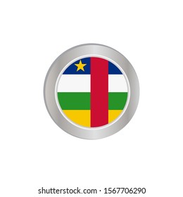 The simple Central African flag is isolated in official colors, map pins, as the original