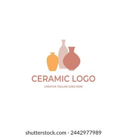simple ceramic logo design template for your business
