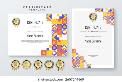 Simple Certificate of Appreciation with Geometric Design