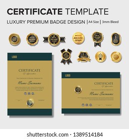 Simple certificate design with badge