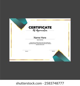 simple certificate design modern styelish