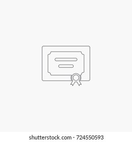 simple certificate icon