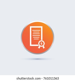 simple certificate icon