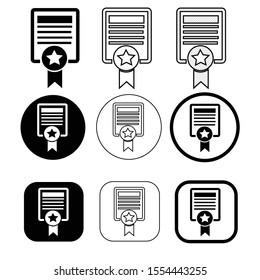 Simple Certificate icon sign design