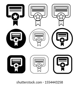 Simple Certificate icon sign design