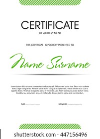 Simple certificate template