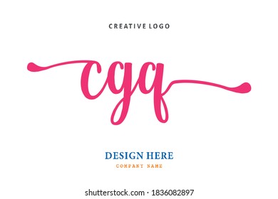 simple CGQ lettering logo is easy to understand, simple and authoritative