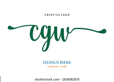 simple CGW lettering logo is easy to understand, simple and authoritative