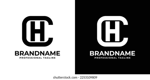 Simple CH or HC Monogram Logo, suitable for any business with CH or HC initial.