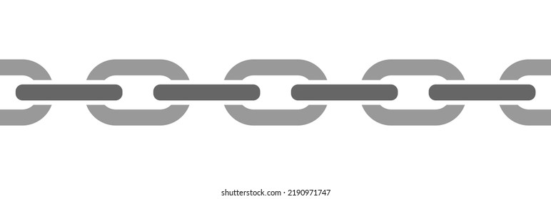 Einfaches Kettensymbol. Vektorbild.